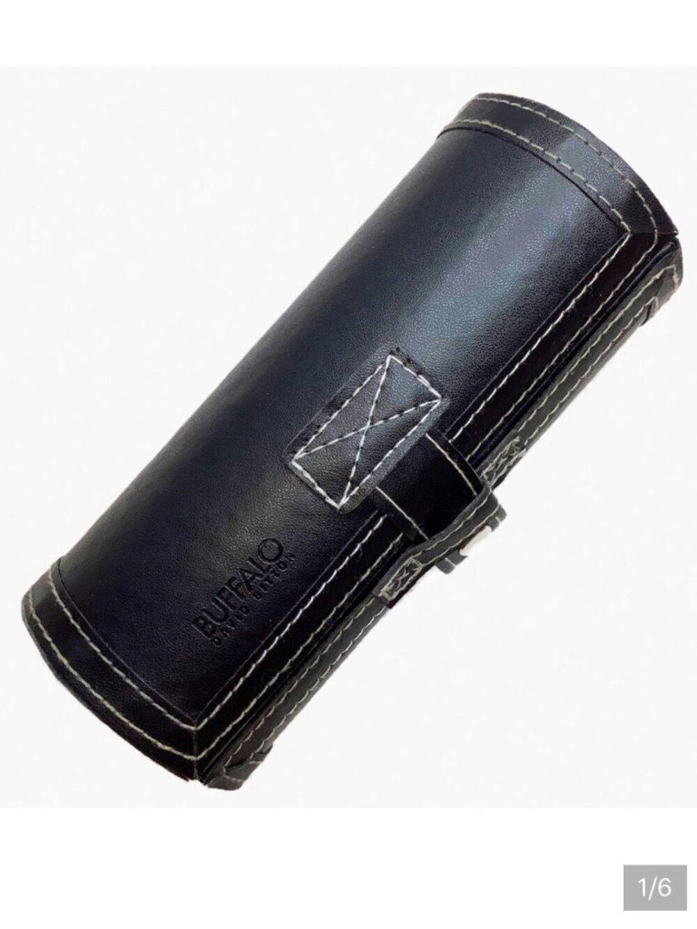 BUFFALO DAVID BITTON 5-piece Leather Shoe Care Kit Travel Case Black NWT